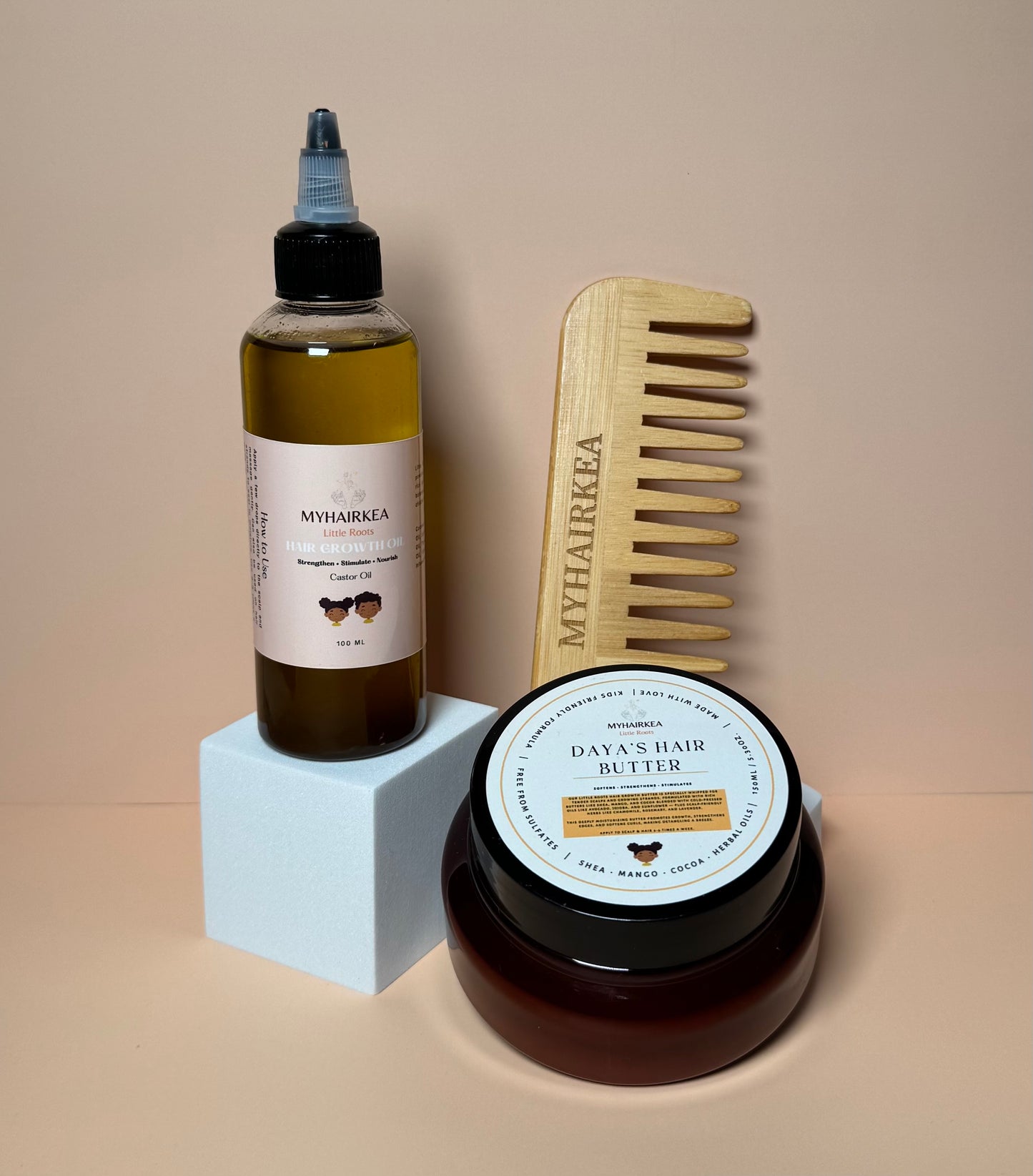 Kids’ Wide Tooth Bamboo Comb | Gentle Detangler for Little Roots